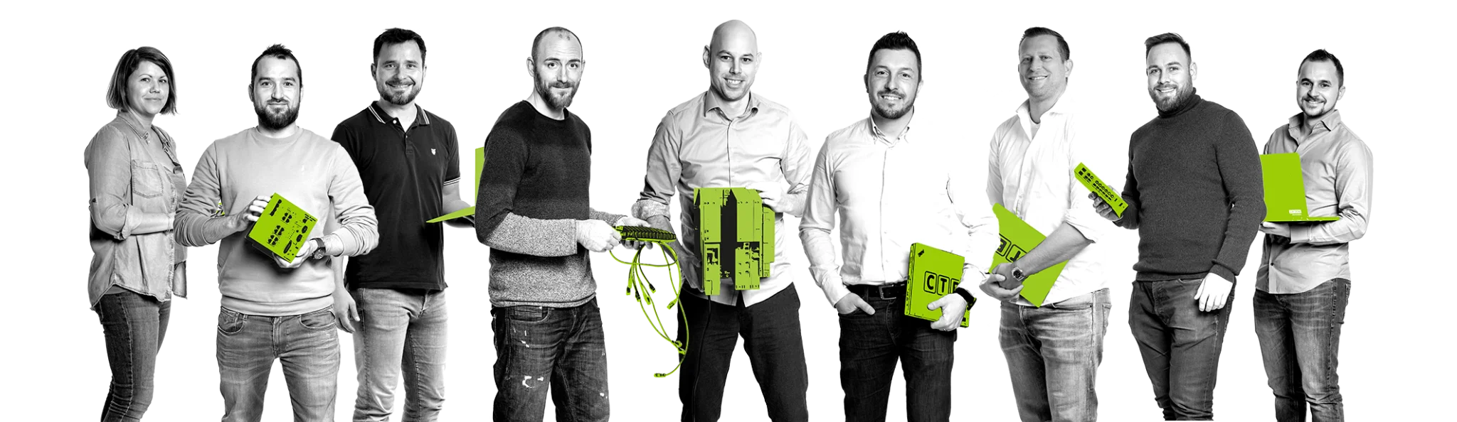 Design CTE-Leitbild &bdquo;engagiert"  mit mehreren Mitarbeitern.