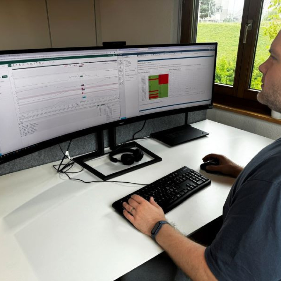 Seeq Industrial Analytics & AI.
Auf dem Foto: CTE-Mitarbeiter Patric Sumlak am Arbeiten