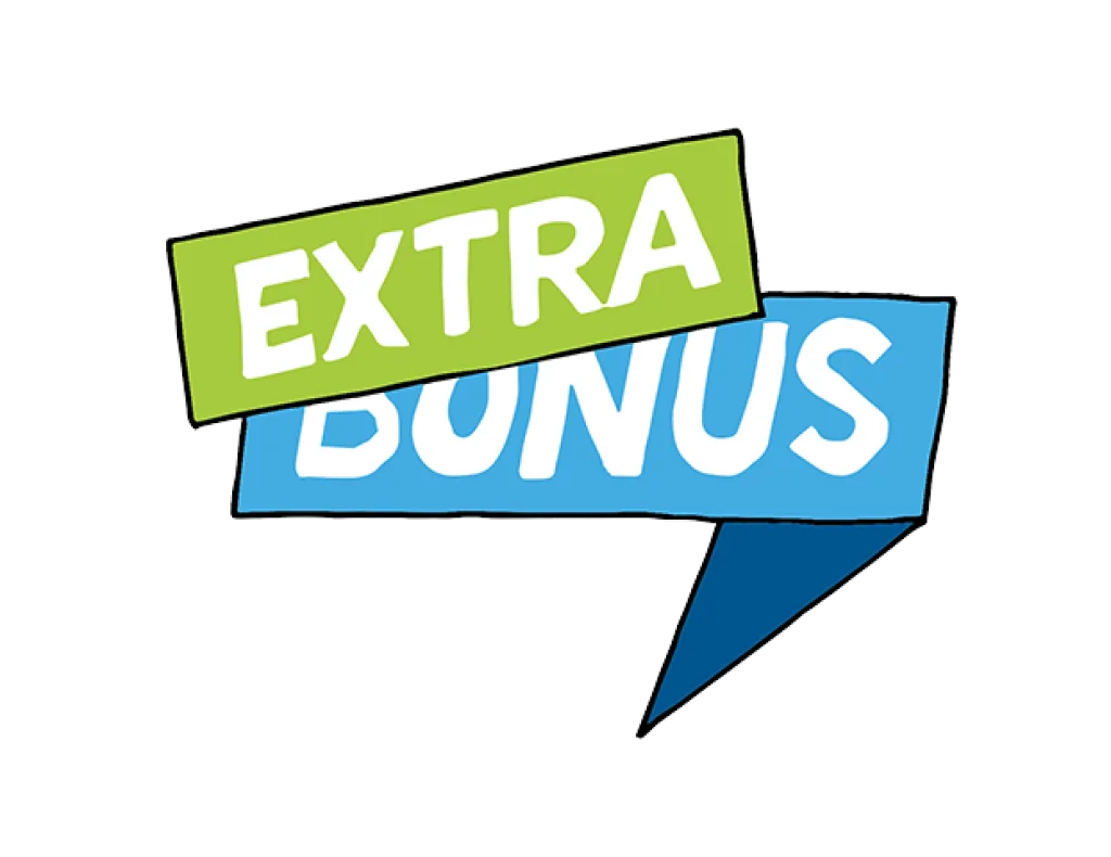 Grafik mit Text &bdquo;Extra Bonus".