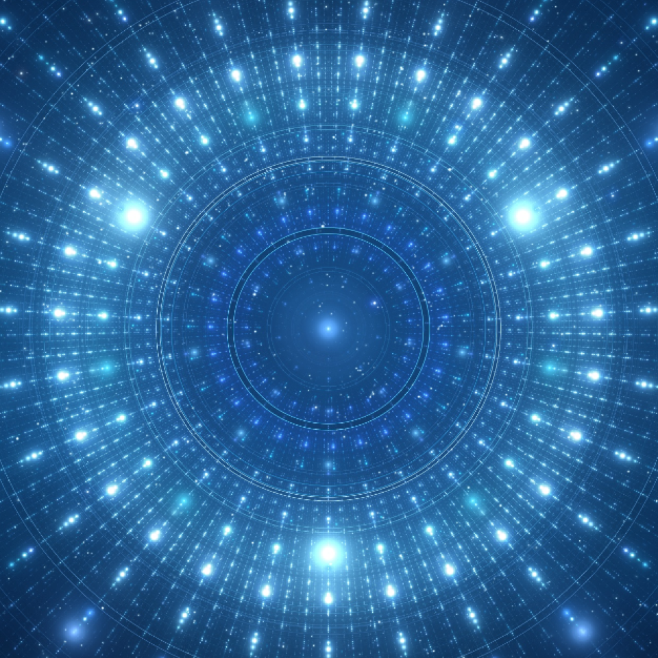 Blaue, leuchtende Röhre